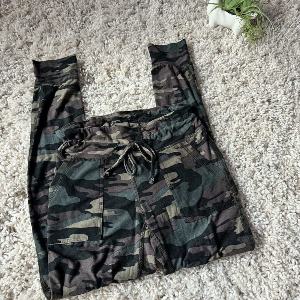 Stella Tweed army camouflage khaki loose street style comfy pants joggers